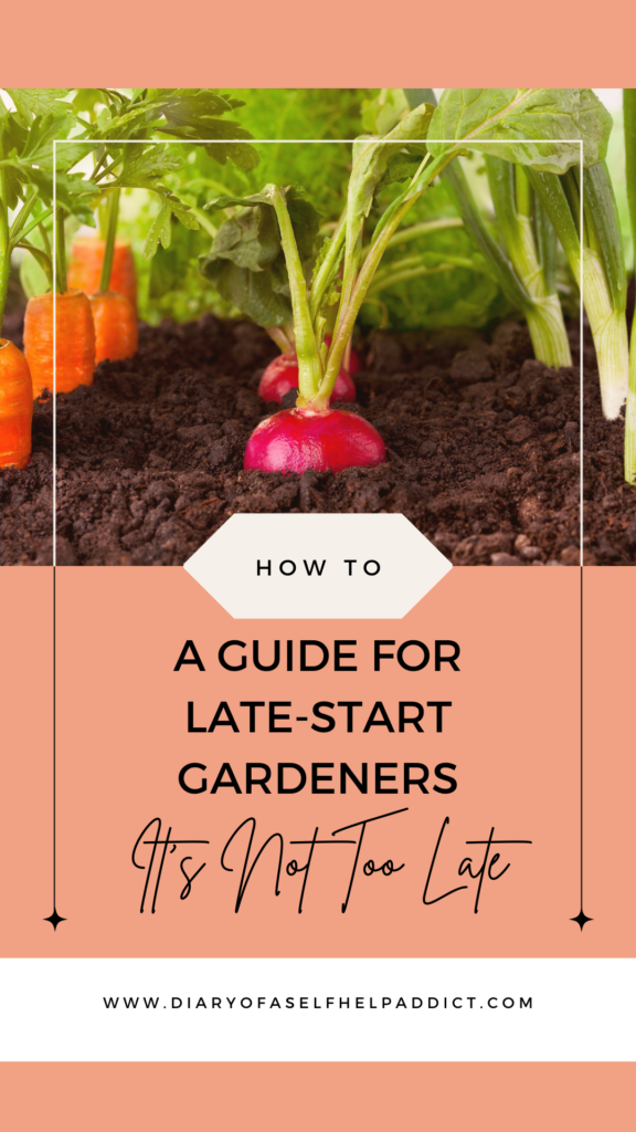 How-to; a guide for late-start gardeners. It's not too late. 