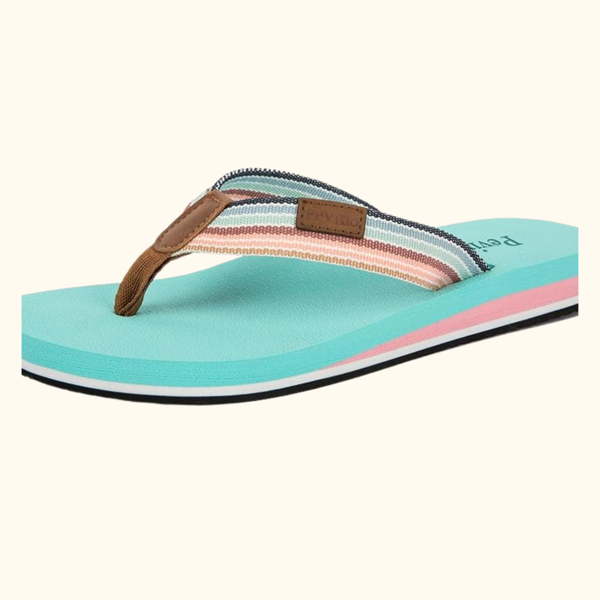 mint green flip flop