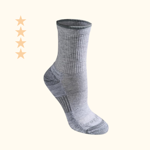 summer hiking crew length socks for women