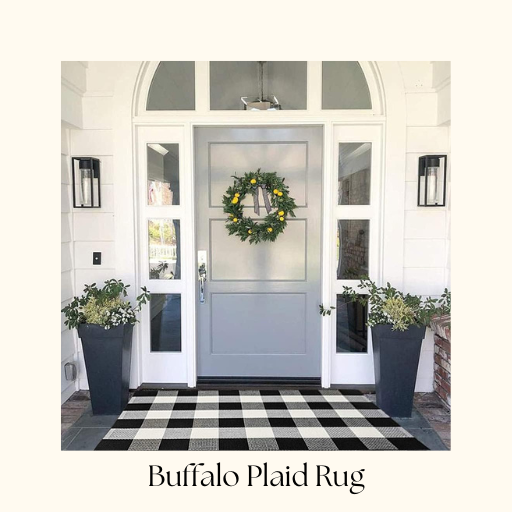 buffalo plaid rug 27.5in by 43in 