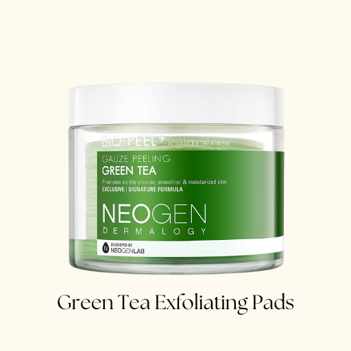 green tea exfoliating pads