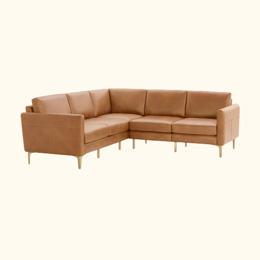 Nomad 5-Seat Leather Couch by Burrow