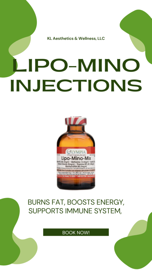 LIPO-MINO INJECTIONS BURNS FAT, BOOTS ENERGY, SUPPORTS IMMUNE SYSTEM