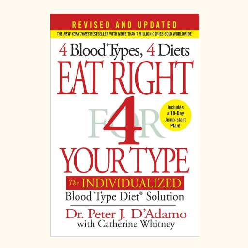 Eat right for your blood type book on Amazon