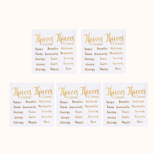 gold essential oil vinyl decals