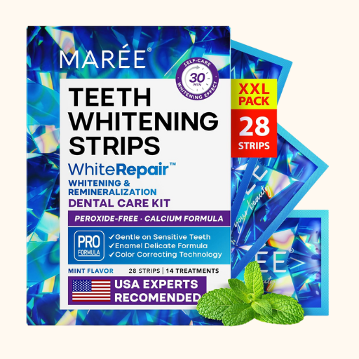 maree' teeth whitening strips