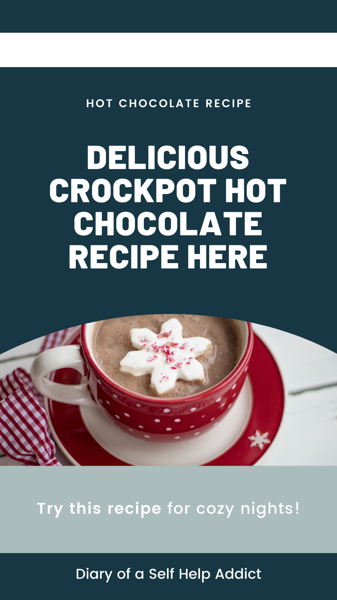 Delicious crockpot hot chocolate recipe here.