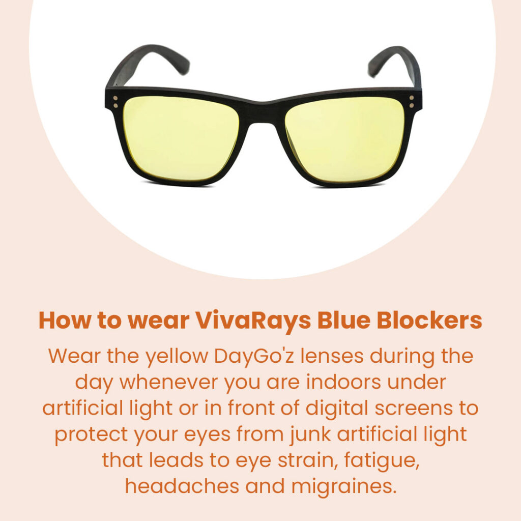 how to wear vivarays blue blockers