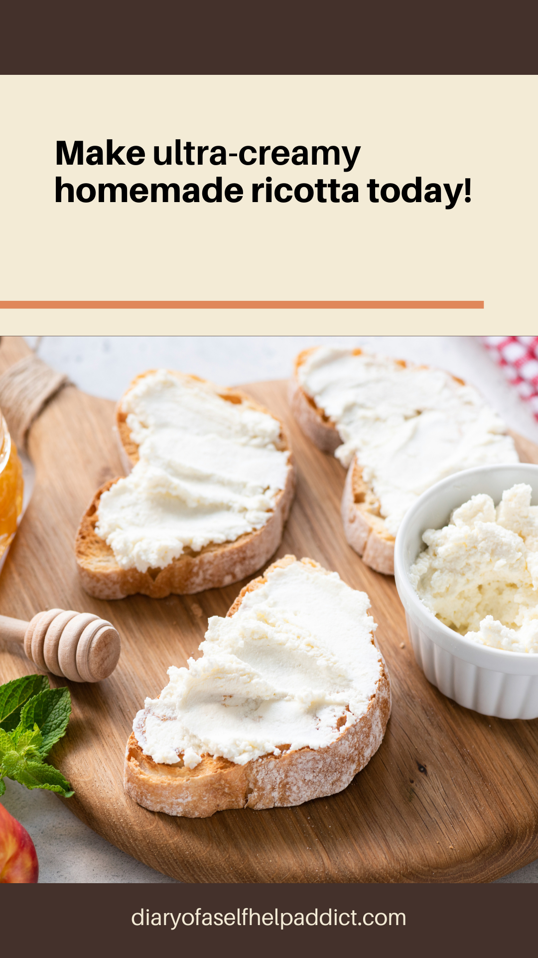 make ultra-creamy homemade ricotta cheese