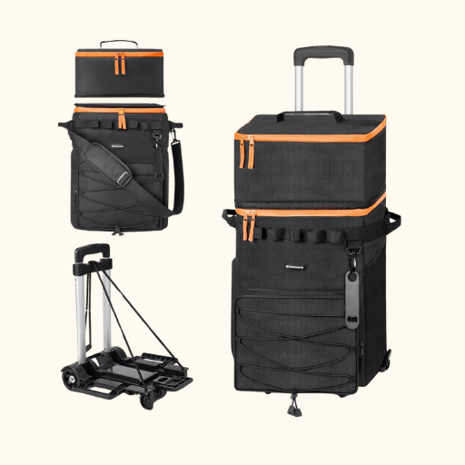 collapsible cooler with rolling cart