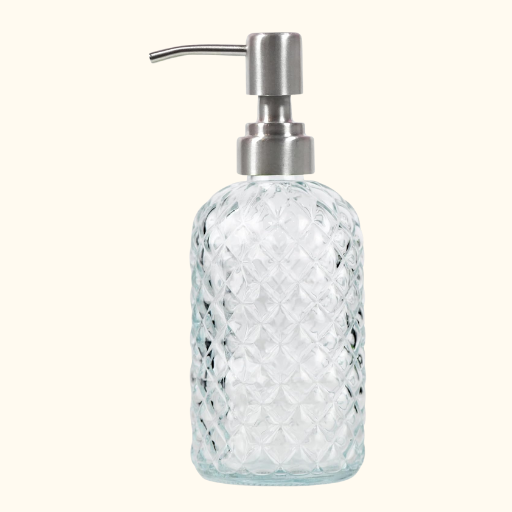 glass soap dispenser 