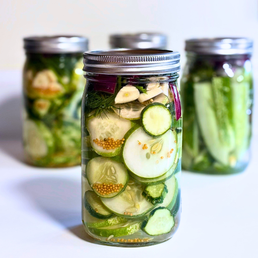 finished jars of pickles