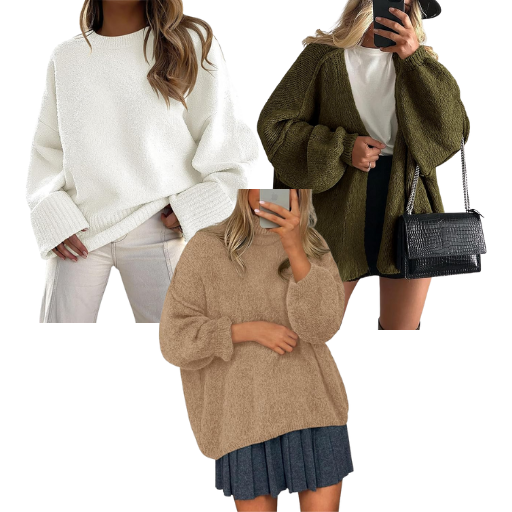 Overzised Cardigans and Chunky Sweaters