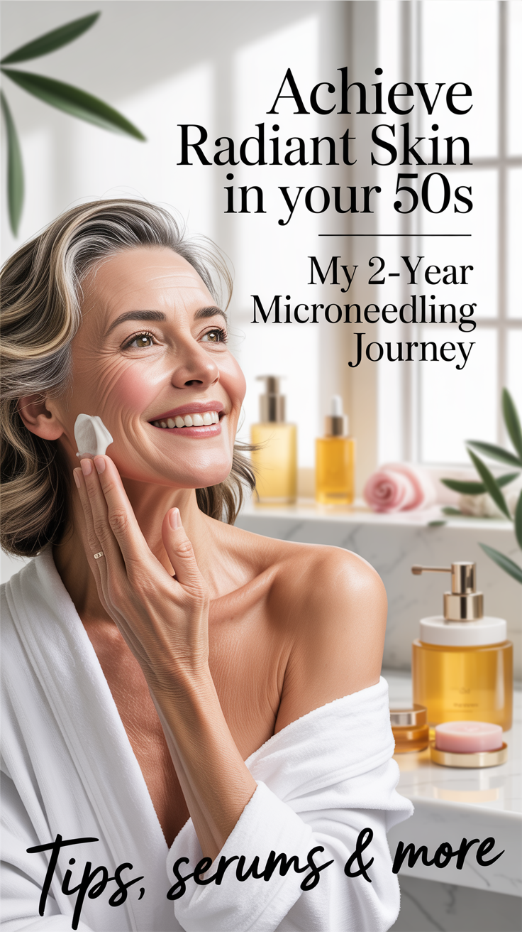 Achieve radiant skin in your 50s- my 2-year microneedling journey