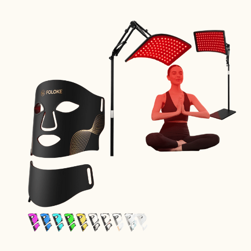 Red Light Therapy Mask and Gooseneck lamp
