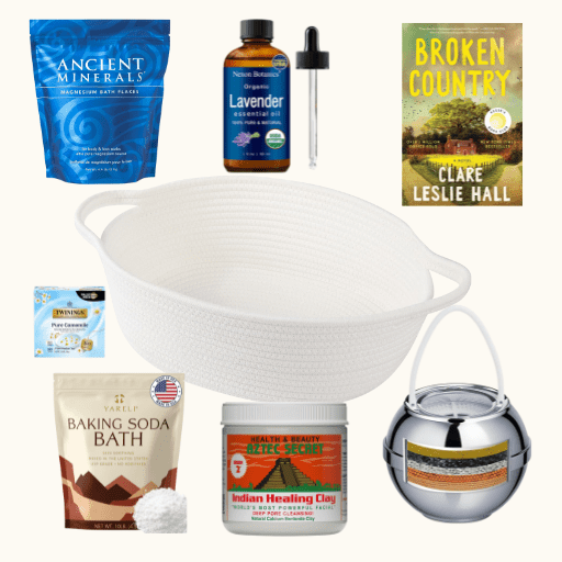 Spa Day Gift Basket with Bath Essentials