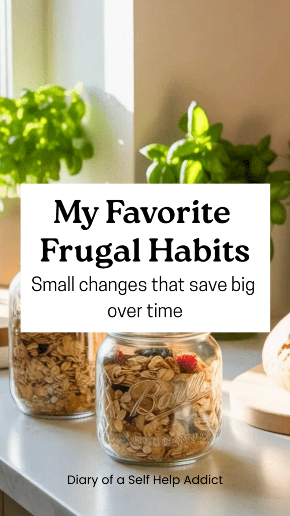 A bright kitchen counter with glass jars of homemade granola, sourdough bread, and fresh herbs in sunlight, clean minimalist aesthetic.