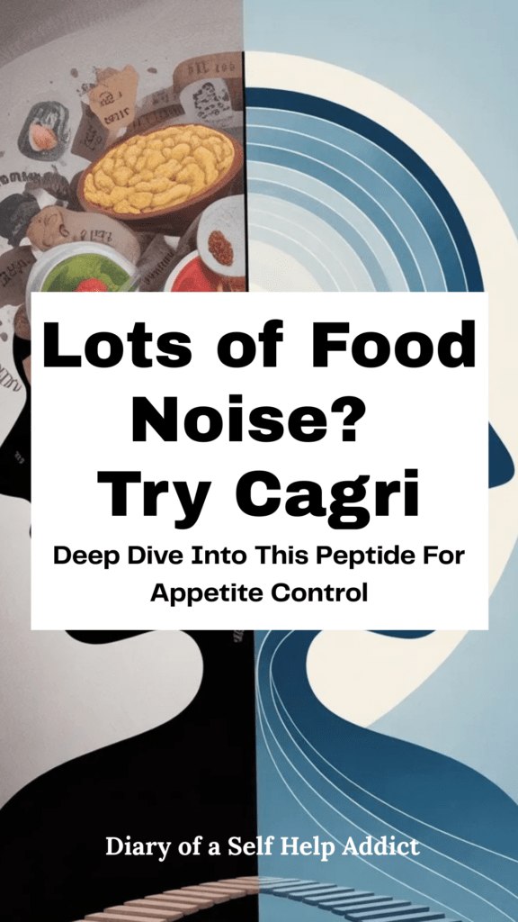 Abstract illustration: clouded vs clear headspace (representing “food noise” reduction).