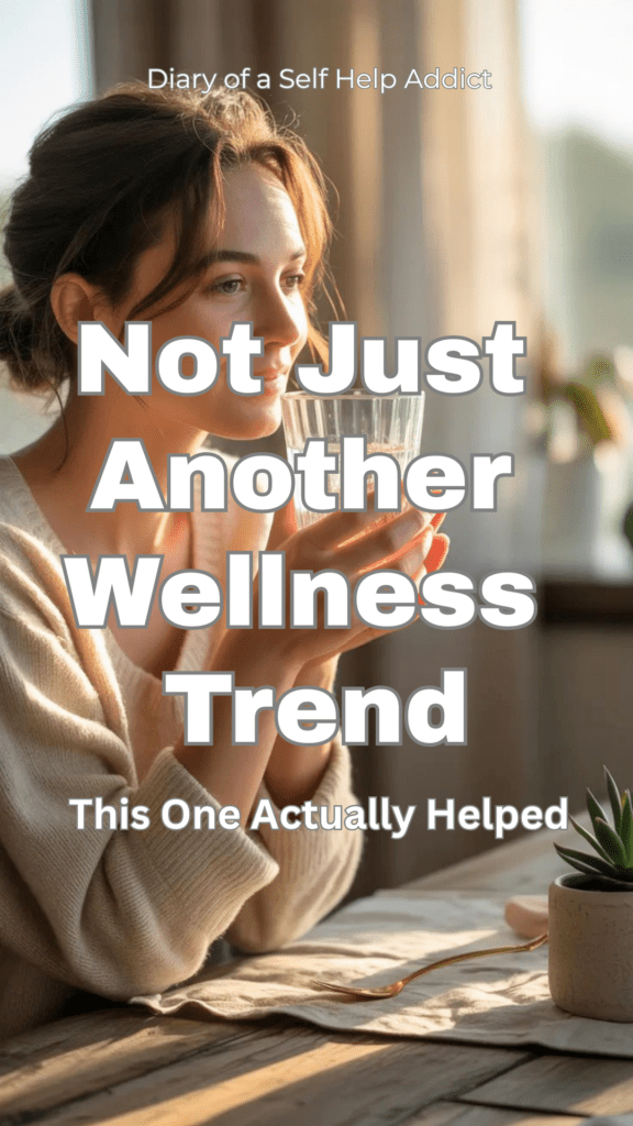 Lifestyle shot: woman holding drink in cozy morning setting