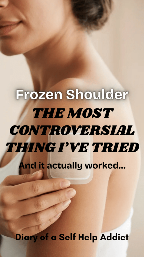 Close-up of clear square nicotine patch being applied to shoulder area (tasteful, non-clinical), neutral background, clean wellness aesthetic.