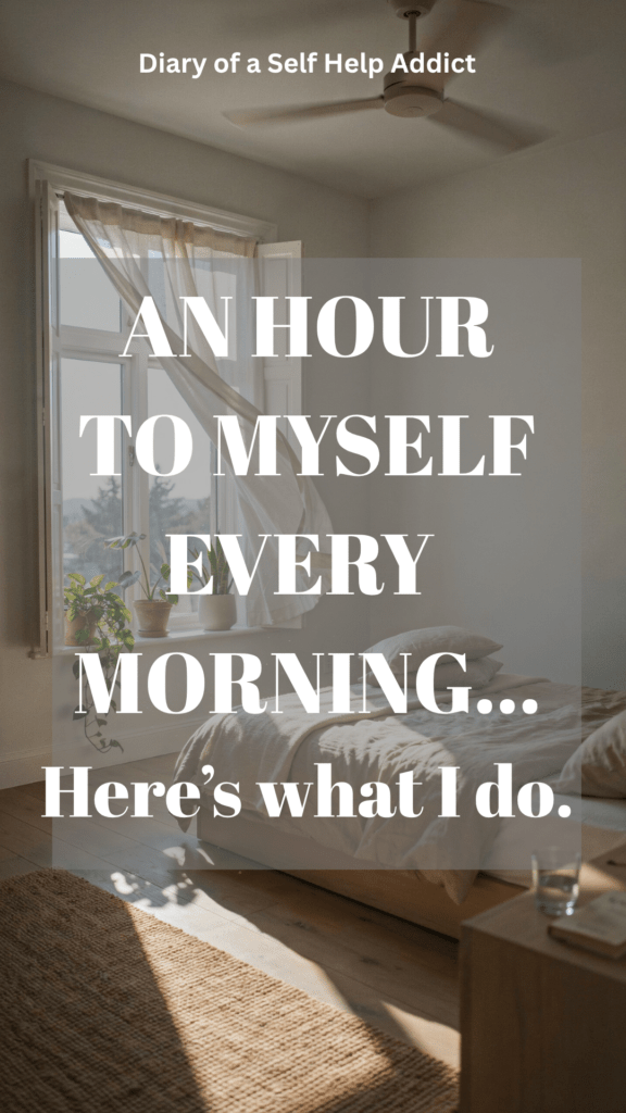 A bright, airy bedroom or living room interior at sunrise, gauzy curtains billowing gently from an open window, a ceiling fan visible mid-spin, soft golden morning light streaming across a wood floor, plants on a windowsill, calm and fresh feeling, muted neutral tones, no people, no text.