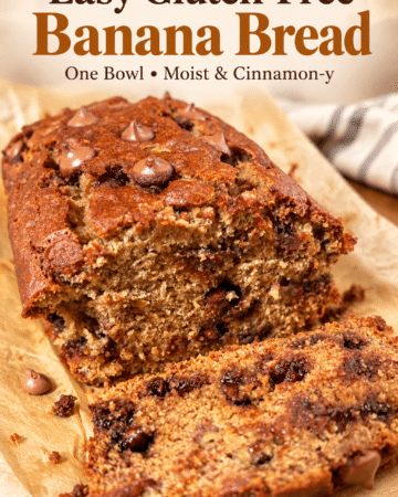 easy gluten-free banana bread; moist and delicious