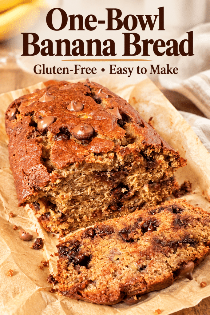 one bowl banana bread; gluten free; easy to make